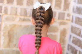 Quick and easy side braid for short hair. Pull Through Braid Easy Hairstyles Cute Girls Hairstyles