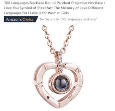 A Different Language Is A Different Vision Of Life Meaning Love Necklace Pink Gold 100 Language Lovely Beauty Jewelry Keepsake Meaning Meaningfullife Life Health Emotional Necklace Round Pendant Language