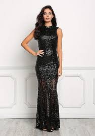 Black Sequin Open Back Mermaid Dress Dresses Black Bridesmaid Dresses Fancy Dresses