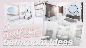 3 Aesthetic Bathroom Ideas Roblox Bloxburg Youtube