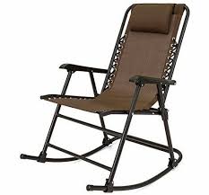 Zero Gravity Folding Rocking Chair Patio Lawn Sling Back Outdoor Camp Furniture Outdoor Lawn Chairs Black Patio Furniture Outdoor Chairs