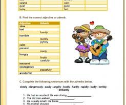 Adverbs of manner tell us the way in which an action is performed. Adverbs Of Manner Elementary Worksheet