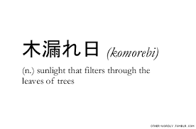 Komorebi Unusual Words Pretty Words Words