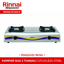 Dengan ukuran dimensi 780 mm x 465 mm x 122 mm. Jual Rinnai Kompor Gas 2 Tungku Ri 522 E Jd Id