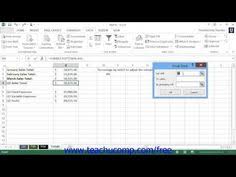 Learn About Using Goal Seek In Microsoft Excel At Www Teachucomp Com A Clip From Mastering Excel Made Easy V 2013 Get The Complete Tutorial Free At Http Ww