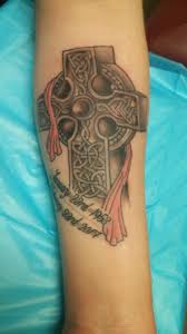 Breast cancer is a common disease in united state women and after lung cancer this is the second cause of death in women. My First Tattoo Celtic Cross With Breast Cancer Support Ribbon Done By Jake At Northern Sword In Saint John Tattoos