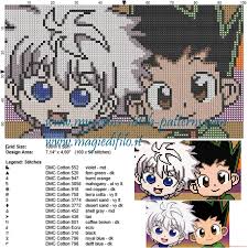 Links preceded by an asterisk (*) lead directly to pdf files. Killua And Gon Hunter X Hunter Cross Stitch Pattern Free Cross Stitch Patterns Simple Unique Alphabets Baby
