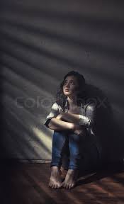 Do you have your own love stories that you are interested to share with us. Young Sad Woman Sitting Alone On The Stock Image Colourbox
