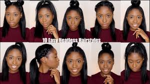 Short haircuts for black women with round faces. 10 Simple Quick And Easy Heatless Hairstyles For Straight Natural Hair Youtube