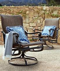 Set Of Two Carlisle Woven Swivel Rocker Lounge Chairs Frontgate Swivel Rocker Chair Outdoor Furniture Rocker Chairs