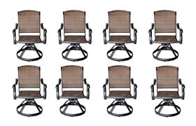 Maybe you would like to learn more about one of these? Santa Clara Patio Swivel Dining Chairs Cast Aluminum Outdoor Furniture Set Of 8 For Sale Online Ebay