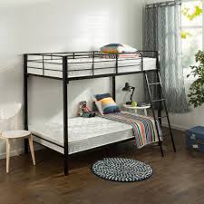 Twin Over Twin Bunk Bed Includes Set Of 2 Mattress Black Bunk Beds Twin Mattress Size Metal Bunk Beds