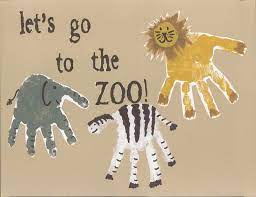 Momma Mabe Zoo Art Handprint Art Zoo Crafts Hand Print Animals