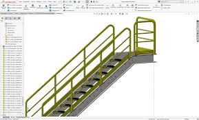 Wrought iron stair rails come in many designs. Featuredetail Comfortable Design Of Stairs And Handrails In Solidworks