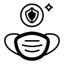 Blue medical protective masks, from different angles isolated on white. Wear Mask Protection Free Icon Of Pandemic Solid Keep Healthy Routine