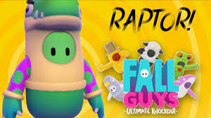 FALL GUYS RAPTOR SKIN GAMEPLAY! (DINOSAUR SKIN GAMEPLAY!) - YouTube