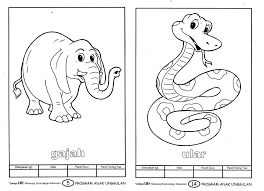 Contoh gambar mewarnai gambar gajah anak sd. 75 Koleksi Gambar Mewarnai Hewan Gajah Terbaru Gambar Hewan