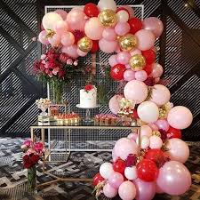 Red Black And Gold Balloon Arch Pink Red And Gold Balloon Arch Garland Bridal Shower Balloons Red Birthday Party Red Party Decorations