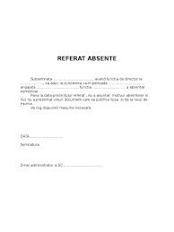 Act aditional suspendare absente nemotivate. Referat Absente