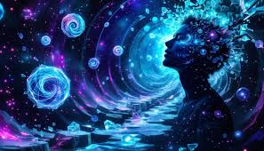 A timeline stretching from the Big Bang to a modern human