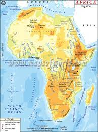 As per the africa physical map, the major geographic features of africa include the coastal plains, the atlas mountains, the ethiopian highlands, and several deserts. Africa Physical Map Physical Map Of Africa Geography Map Africa Map Asia Map