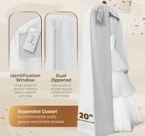 Your Bags Wedding Dress Garment Bag - Garment Bags for Travel & Hanging  Clothes or Storage Preservation - 72" Wedding Dress Bag for Gowns Long with  ...