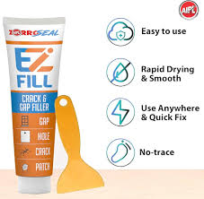 AIPL Zorroseal EZY FILL, 200gm (White) - DIY Crack & Gap Filler for Walls, Ceilings & Home Repairs | Waterproof Sealant for Plastered Walls, Bathroom Tile Gaps, Metal, Wood & PVC, Pack