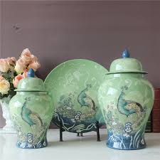 Featured ceramic jar & lid. A Set Vase Chinese Ceramic Ginger Jar Antique Porcelain Chinese Temple Jar Green Wholesale Ceramic Jar Jar Decoration Jar Set Jar Playerjar Coins Aliexpress