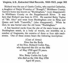 COL Richard Henry Corbin (1714-1790)