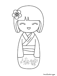 Coloriage De Poupee Japonaise Kokeshi Numero 24 A Imprimer Coloriage Poupee Japonaise Courtepointes Japonaises