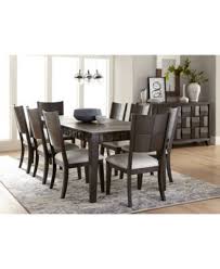 Furniture Matrix Dining Furniture 9 Pc Set Table 8 Side Chairs Created For Macy S Reviews Furniture Macy S In 2020 Dining Room Table Set Dining Room Sets Modern Round Kitchen Table