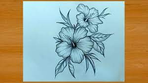 Learn how to draw flower sketch pictures using these outlines or print just for coloring. Beautiful Flower Drawing With Pencil Easy Youtube