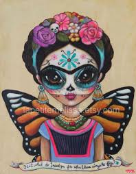Frida Mariposa Frida Kahlo Inspired Illustration Butterfly Whimsical Art Print By Melissa Victoria Nebrida Whimsical Art Art Frida Kahlo Art