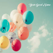 Beautiful Image On Write Your Name Profile Pics Name Write Pics Balloons Happy Birthday Wishes Photos Colourful Balloons