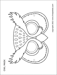 Printable Masks Glasses Free Printable Templates Coloring Pages Firstpalette Com Owl Mask Animal Masks Craft Owl Patterns