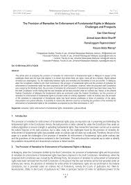 In simple terms, habeas corpus requires that when govt arrests a person, that person be brought before a judge & be charged & convicted, or. Pdf The Provision Of Remedies For Enforcement Of Fundamental Rights In Malaysia Challenges And Prospects