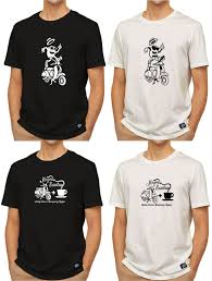 Ribuan desain kaos unik dan trendi dengan berbagai tema populer, mulai dari casual, musik, film, sport, hobi, otomotif, travel, sepak bola, sampai superhero. Melayani Sablon Kaos Vespa Original Desain Keren Warung Kaos