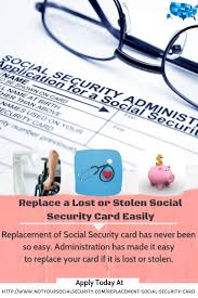 Replacing your social security card can also be done online. Replace Lost Ssn Card Social Security Card Replacement Social Security Card Simple Cards Easy Card Tricks
