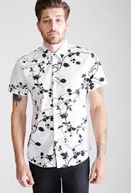 Black And White Button Up Shirt Mens Valentine S Day Date Forever 21 Men Rounds Up V Day Looks Mens Outfits Printed Shirts Fashion