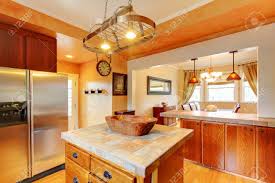 brown wooden cabinets,.. stock photo