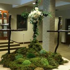 Pin By Marla Cain On Around The Ham Church Decor Church Altar Decorations Easter Church