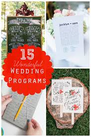 Whether you want to diy wedding programs fans, cardstock or other designs, see amazing program template sample ideas for inspiration. 15 Wonderful Wedding Programs