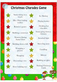 Christmas Charades Game Moms Munchkins Christmas Charades Game Fun Christmas Party Games Christmas Charades