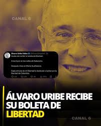ESTARÁ EN LAS CALLES EN UNOS MINUTOS! 📢 Álvaro Uribe anuncia agenda tras  recibir su boleta de libertad 🇨🇴 Tras recibir la boleta de libertad, el  expresidente Álvaro Uribe Vélez informó que