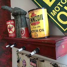 The Other Shelf I Made Out Of Old Spark Plugs Vintage Car And Truck Decor Decorations Man Cave Boys Room Vintage Car Decor Car Room Decor Vintage Car Room