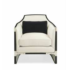 caracole classic simply put armchair body fabric admiral velvet frame color pecan caracole armchair black and white chair