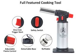 Vie De Chef Culinary Butane Torch Best Creme Brulee Torch For Professional Kitchen Baking Use The Perfect Fo Creme Brulee Torch Food Torch Kitchen Baking
