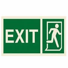 This exit sign gives me life! Running Man Emergency Exit Sign Sticker Fire Supplies