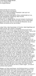 Der lebenslauf gilt als herzstück der bewerbung. Trauerrede Fur Maggie Bender Am 18 Oktober 2013 Von Brigitte Beilharz Pdf Free Download