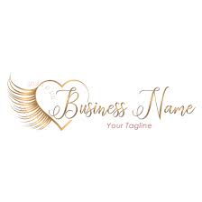 Black And Gold Makeup Logo Custom Logo Gold Heart Lashes Logo Eyelash Heart Logo Cosmetics Logo Gold Black Lashes Logo Lashes Logo Lash Angel H Lashes Logo Eyelash Logo Makeup Logo
